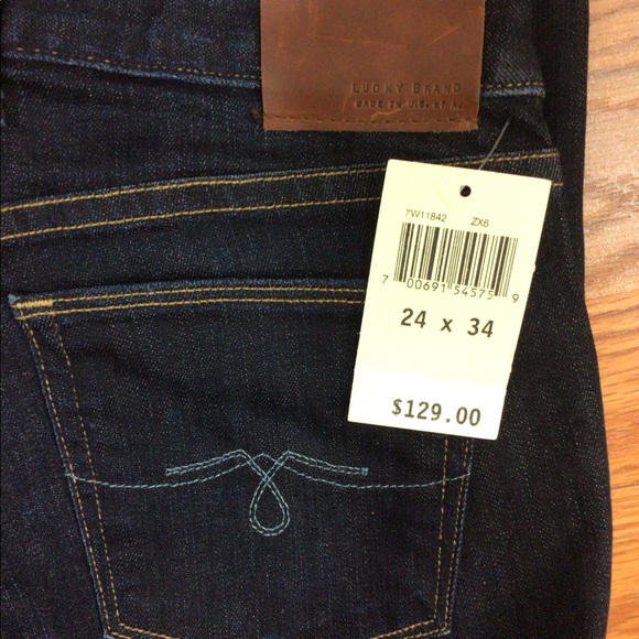 Lucky Brand Lolita Boot Cut Dark Wash Denim Blue Jeans Size 00 New With Tags - Picture 8 of 10